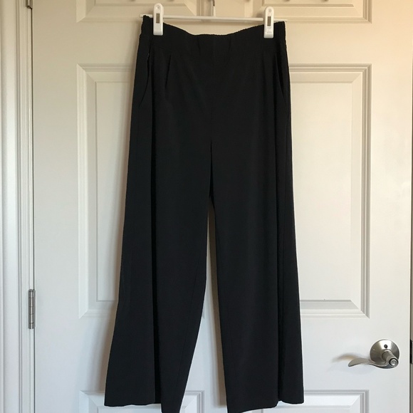 Athleta Brooklyn Wide Leg Crop Pants Black - Picture 11 of 13